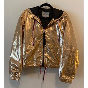 Ashley Sunrise Shiny Bronze Jacket Full Zip Pockets Hood Large